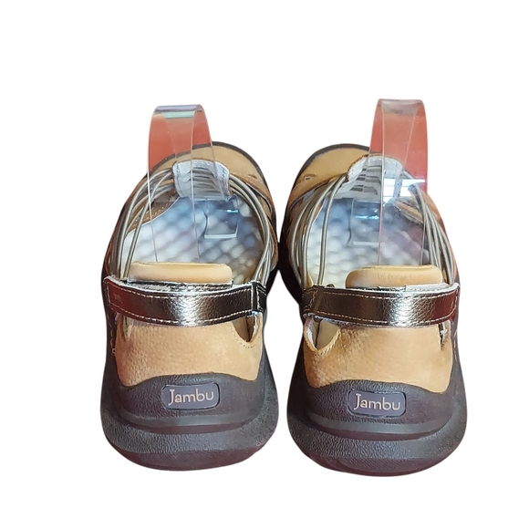 Jambu Tan and Brown Sandals with Strappy Design Slip On - Picture 7 of 16